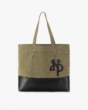 Nude Project Allday Shopper Bags Olive / Black | US-10834GKTE