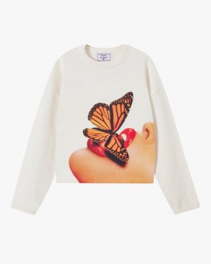 Nude Project Butterfly Kiss Sweater White / Multicolor | US-84935KPCW