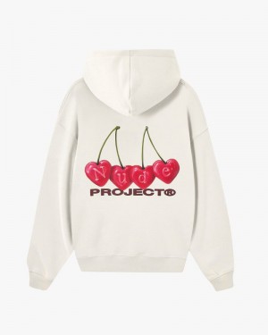 Nude Project Cherry Hoodie Cream | US-67324TAWR