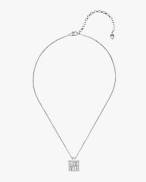 Nude Project Chess Necklace Silver | US-25943MJRI