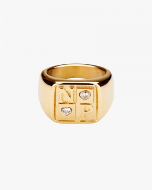 Nude Project Chess Ring Gold | US-23169ZPSF