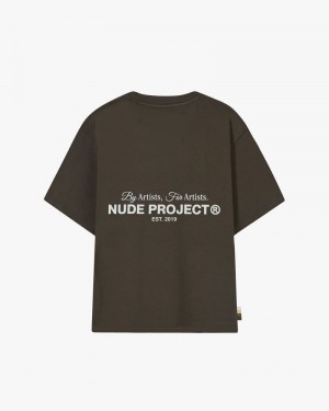 Nude Project Cul T-shirt Brown | US-60841VJMG