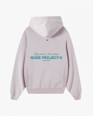 Nude Project Cult Hoodie Light Purple | US-94238QFLU