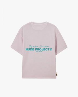 Nude Project Cult T-shirt Light Purple | US-79386BJQF