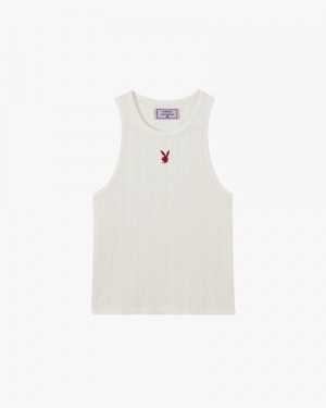 Nude Project Cut&sew Playboy Tank Top Cream | US-87416AEUC