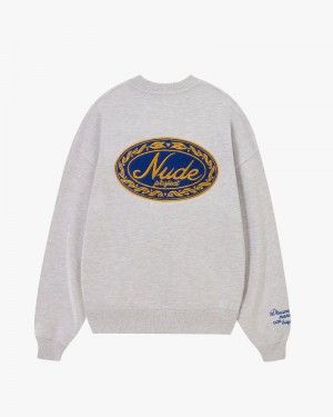 Nude Project Déclaration Crewneck Sweatshirt Grey | US-06715QDHA