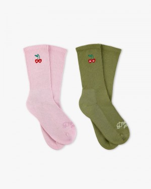 Nude Project Dreams 2xpack Socks Pink / Green | US-10725WHGL