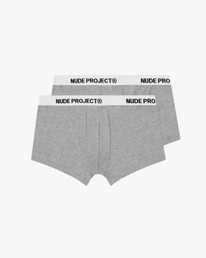 Nude Project Essential 2xpack Underwear Grey | US-62487OGRS