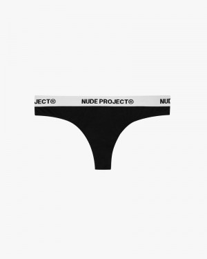 Nude Project Essential Thong Black | US-51906FUER