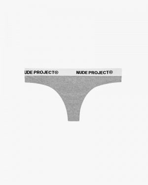 Nude Project Essential Thong Grey | US-30265UOIQ