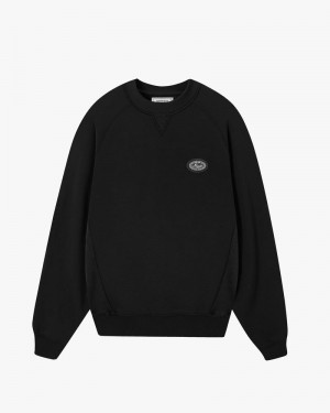 Nude Project Essentials Crewneck Sweatshirt Black | US-40539ZRWE