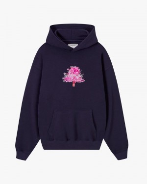 Nude Project Fleur De Cerisier Hoodie Navy | US-12357YJUM