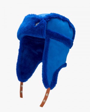 Nude Project Fluffy Trapper Earflap Hat Blue | US-15849HPJY