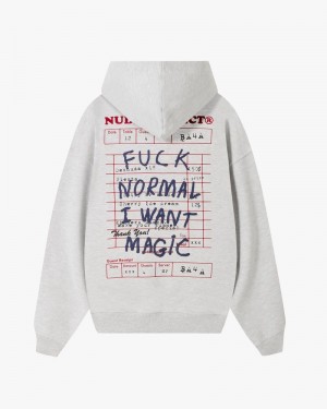 Nude Project Fuck Normal Hoodie Grey | US-18547NTFY