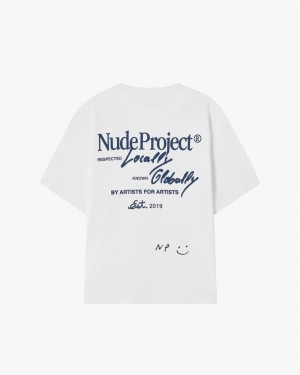 Nude Project Global Soon T-shirt White | US-57914POBE