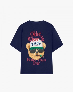 Nude Project Hot T-shirt Navy | US-92845NFOM