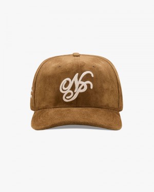 Nude Project Iconic Suede Cap Brown | US-97465BMUY