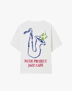 Nude Project Jazz Café T-shirt White | US-27051CJBE