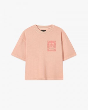 Nude Project Journey Boxy T-shirt Coral | US-32978ZWXN