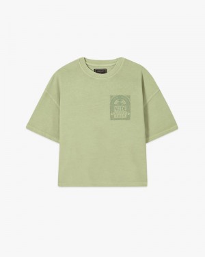 Nude Project Journey Boxy T-shirt Green | US-08569HIAP