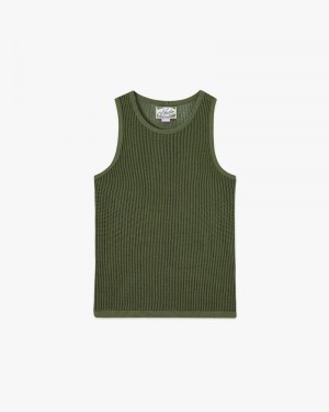 Nude Project Knit Tank Top Olive | US-62419DNJZ