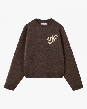 Nude Project Le Marais Knit Sweater Dark Brown | US-72659IWSU