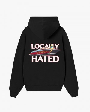 Nude Project Locally Hated Hoodie Black | US-37280SNFZ