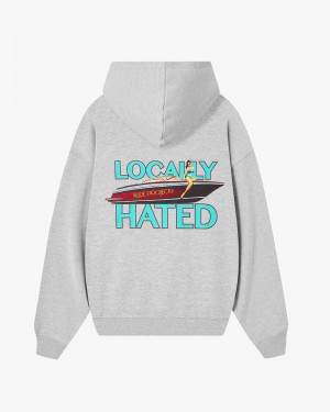 Nude Project Locally Hated Hoodie Grey | US-24839FWIU