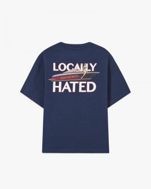 Nude Project Locally Hated T-shirt Navy | US-28573KGNW