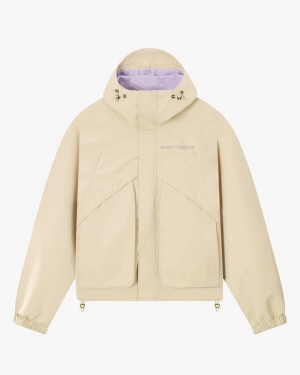 Nude Project Milestones Windbreaker Jacket Cream | US-69038PVYD