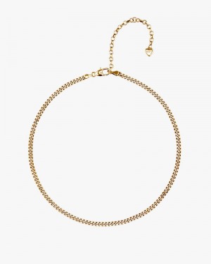 Nude Project Minicuban Necklace Gold | US-50786YQTW