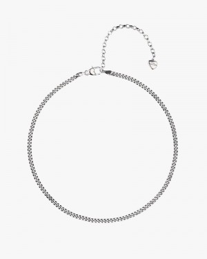 Nude Project Minicuban Necklace Silver | US-40762YMFA