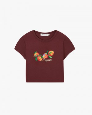 Nude Project Peach Top Burgundy | US-32184CRYD