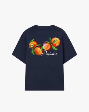 Nude Project Peach T-shirt Navy | US-67912USKG