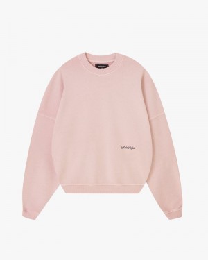 Nude Project Perfect Boxy Crewneck Sweatshirt Pink | US-41937NOGH