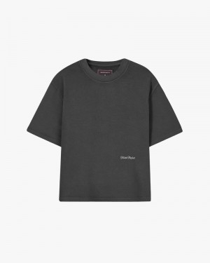 Nude Project Perfect Boxy T-shirt Dark Grey | US-48209OPJF