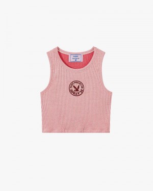 Nude Project Playboy Contrast Ribbed Tank Top Pink | US-60147EGSH