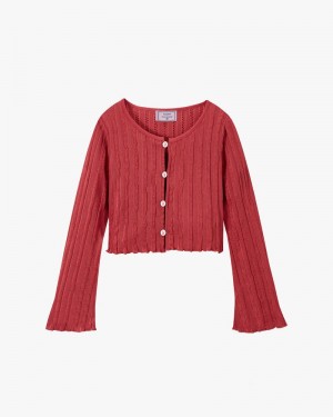 Nude Project Playboy Mansion Cardigan Red | US-17534ILCG