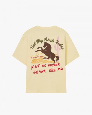 Nude Project Rodeo T-shirt Yellow | US-10385FZPN