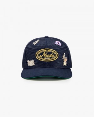 Nude Project Royal Trucker Cap Navy | US-59461PVEX