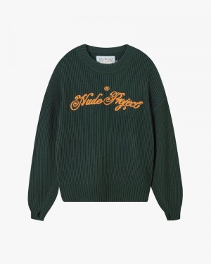 Nude Project Script Sweater Dark Green | US-75410GKNR