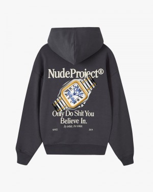 Nude Project Time Hoodie Dark Grey | US-16253TXEV