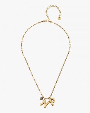 Nude Project Trademark Necklace Gold | US-60943FDML