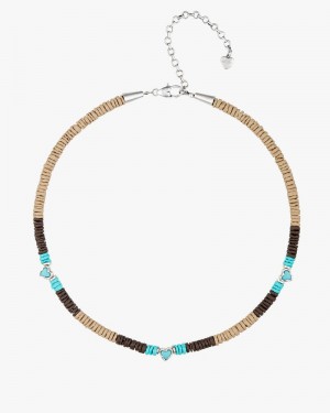 Nude Project Weif Necklace Blue/Brown | US-64017XRMO