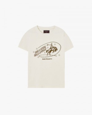 Nude Project Yihaa Cropped T-shirt Cream | US-58704XRSD