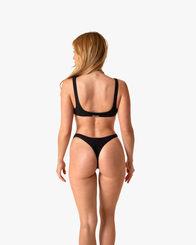 Nude Project Brava Bikini Bottom Black | US-70932KDSF