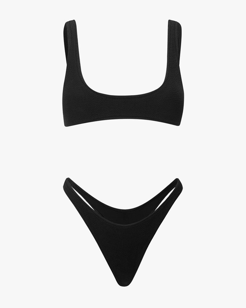 Nude Project Brava Bikini Top Black | US-29816RQDU