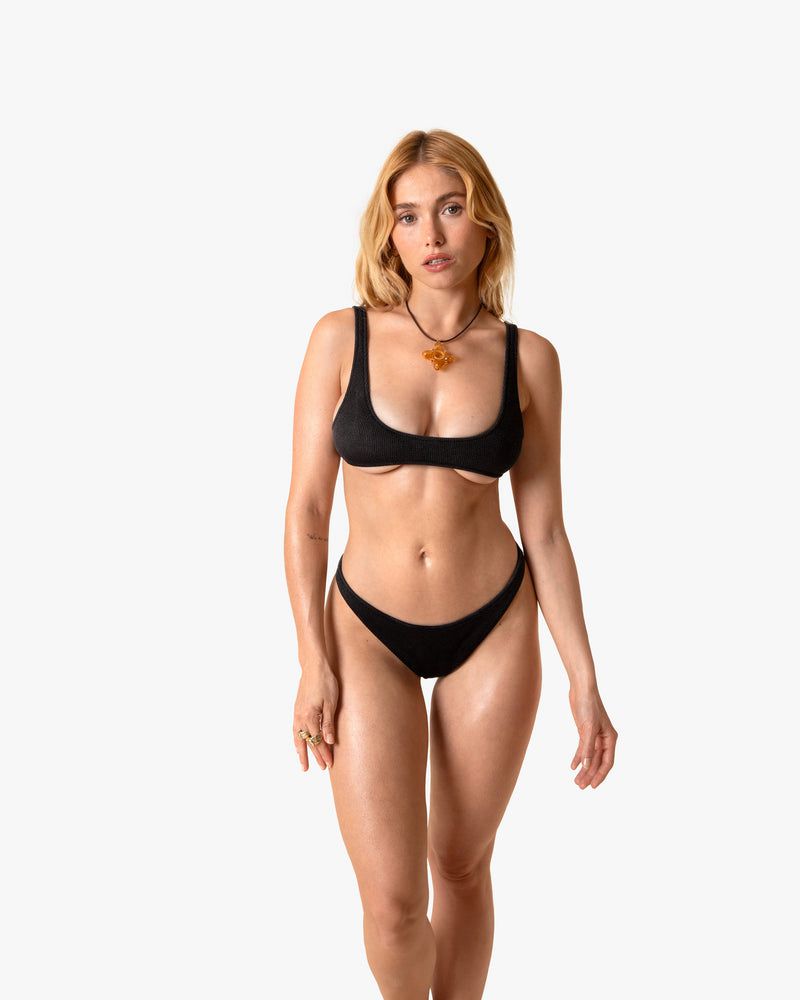 Nude Project Brava Bikini Top Black | US-29816RQDU