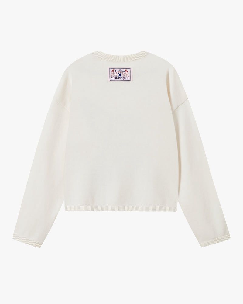 Nude Project Butterfly Kiss Sweater White / Multicolor | US-84935KPCW