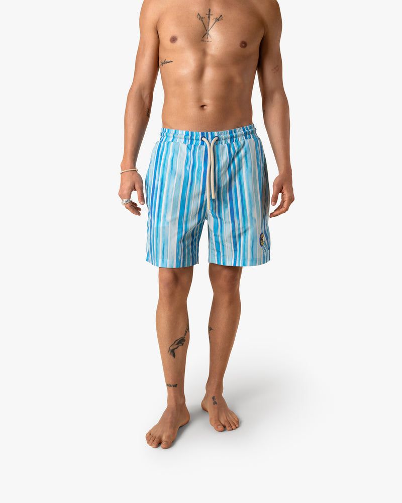 Nude Project Capri Swim Shorts Blue | US-53479MYOQ